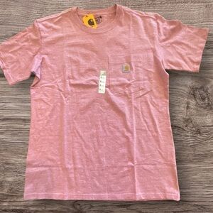 NWT Carhartt Women’s Size Medium Loose Fit Pink Heather Short Sleeve T-Shirt